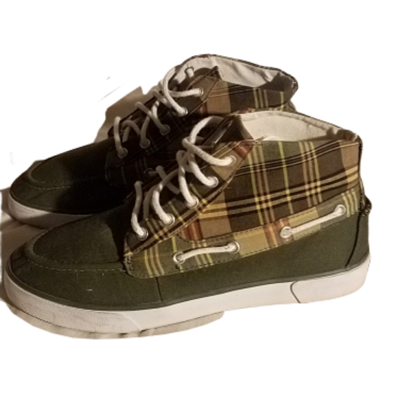 Polo by Ralph Lauren Launder Chukka Plaid Green 9D